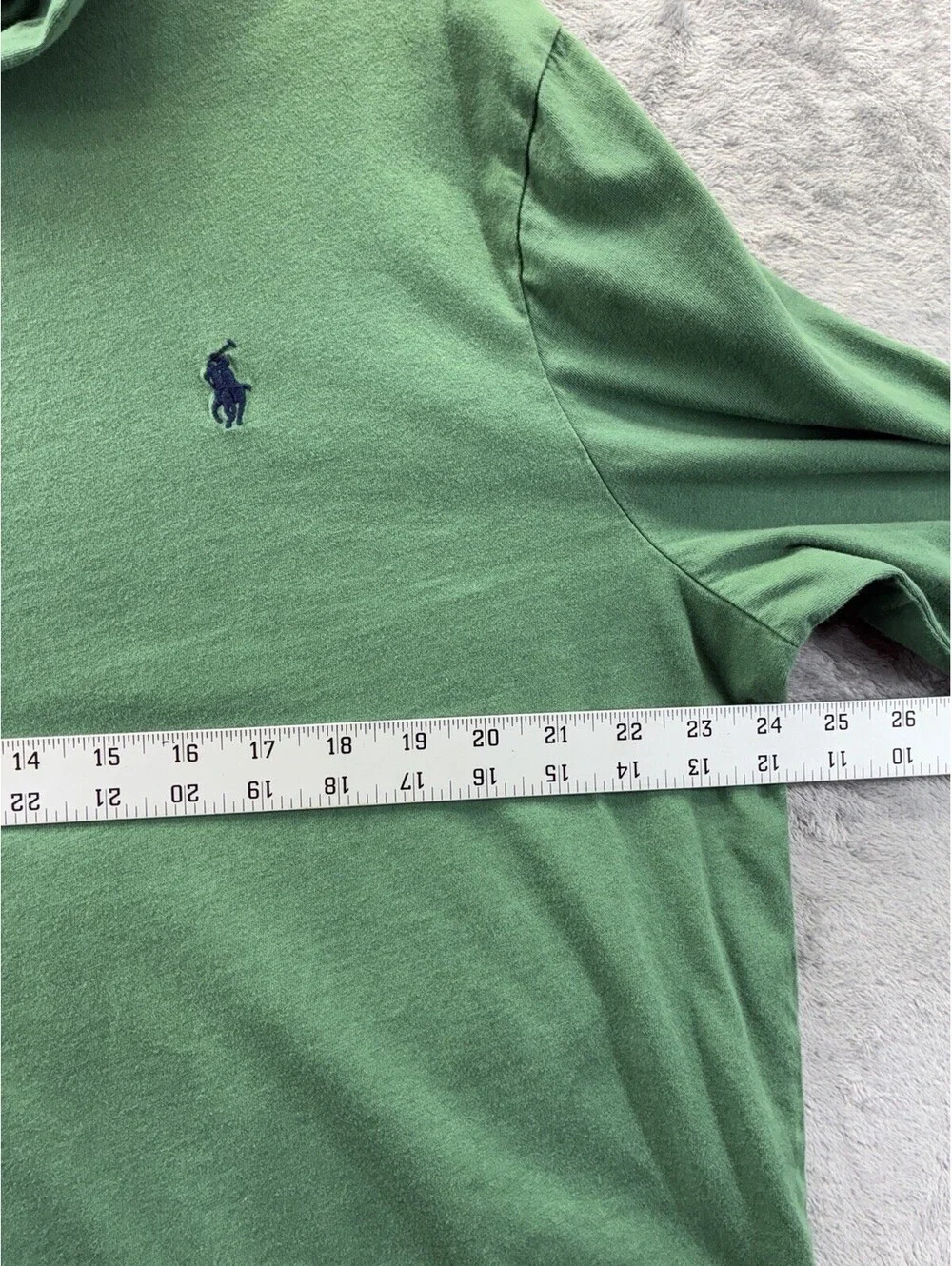 Polo Ralph Lauren Hooded T-Shirt Men XL Green Long Sleeve Jersey Hoodie Pony